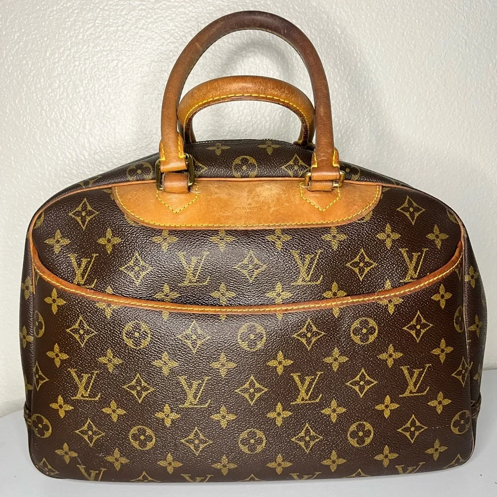 Louis Vuitton Brown Monogram Canvas Travel Bag with Vachetta Leather